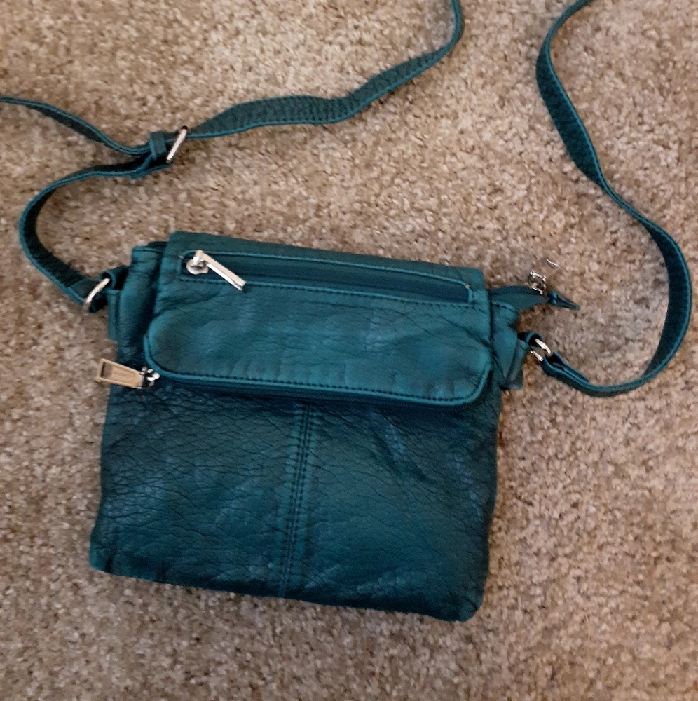 Faux Crocodile Leather Crossbody Bag